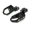 Rear 25mm extension foot pegs for Yamaha XMAX VMAX, MC Motoparts touring wide foot pegs with black finish and extended design.