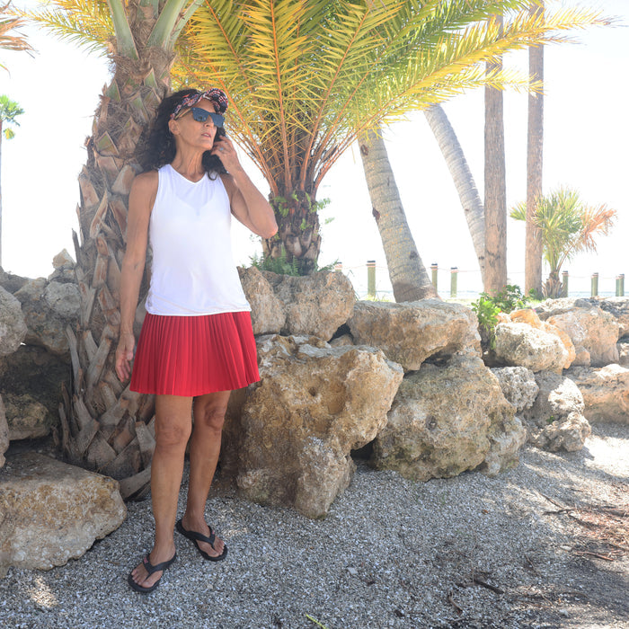 Red Pleated Skort - YOGAZ