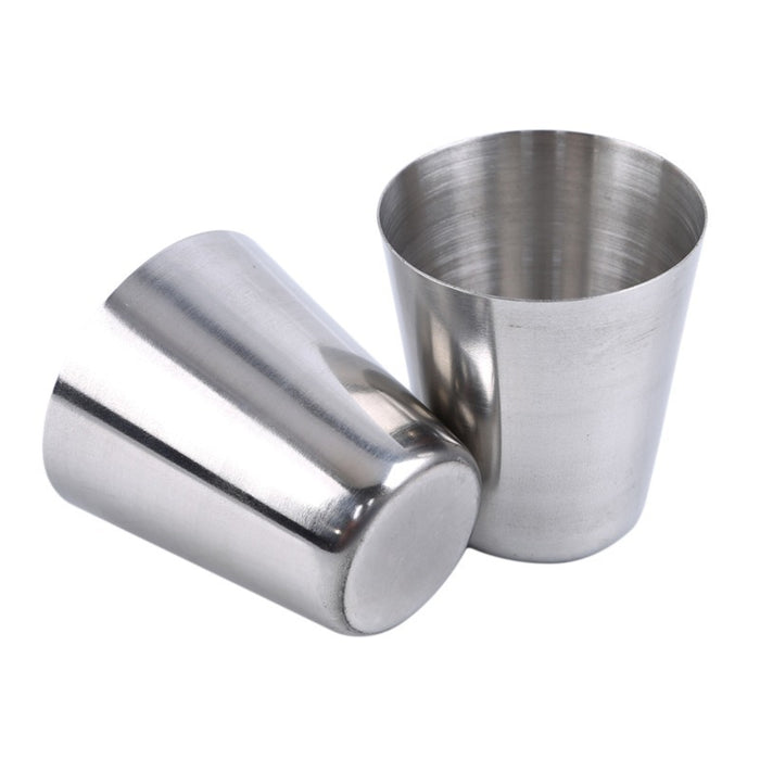 Set 6 Tasses Acier Inoxydable avec Housse Camping - Camp de Base Farzen