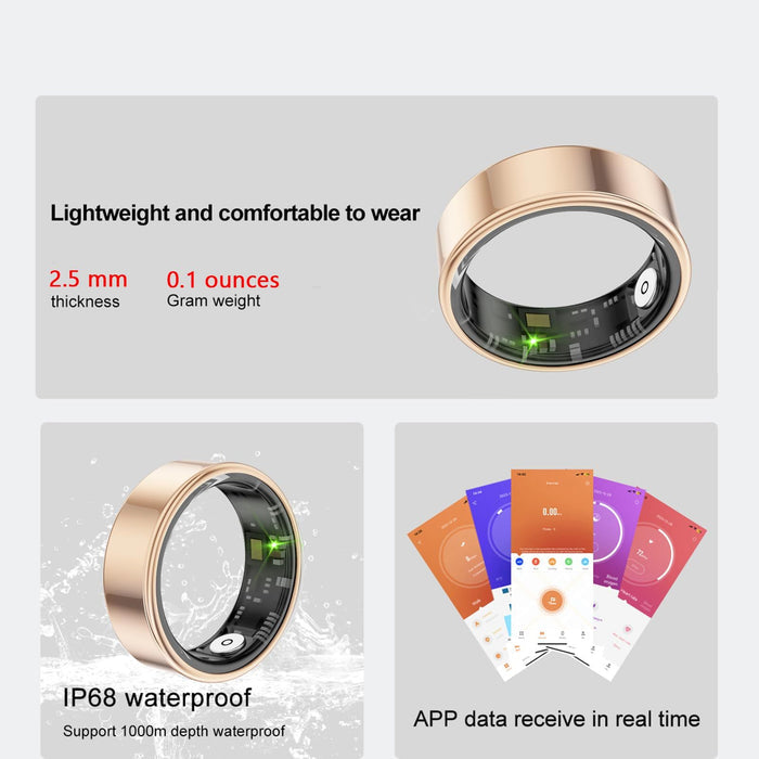 Bague Connectée Santé - Fitness Sommeil IP68 Bluetooth - Camp de Base Farzen