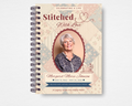 Stitched With Love memorial guest book template cover — Canva editable