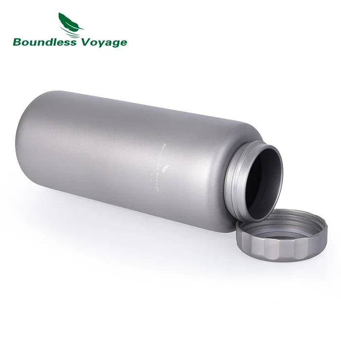 Gourde Titane 1050ml Grande Capacité - Anti-Fuite Expédition Longue Durée - Camp de Base Farzen