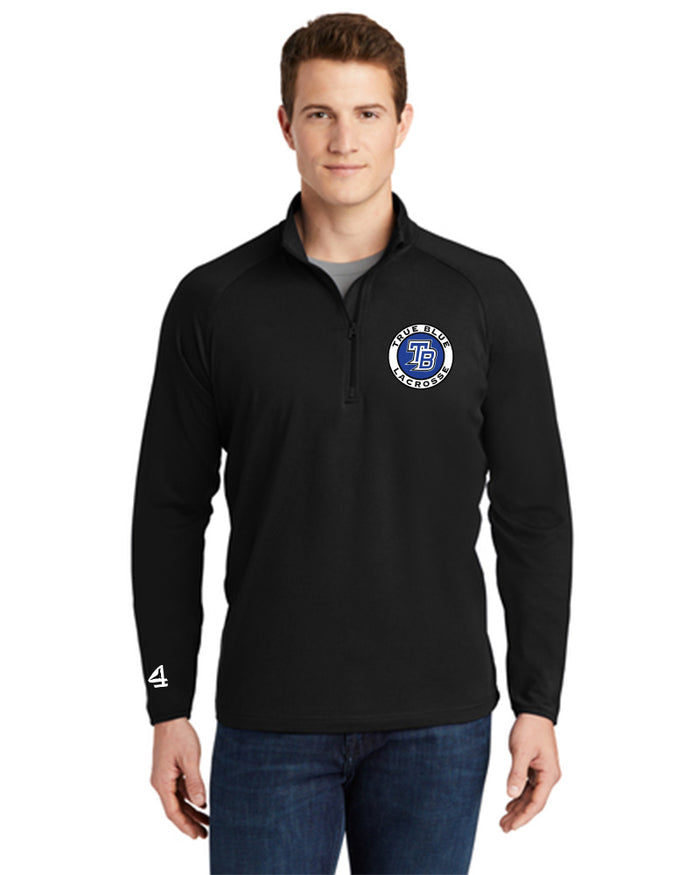 TRUE BLUE Lacrosse Embroidered 1/4 Zip