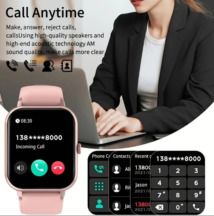 Montre Connectée Carrée Femme - Bluetooth Fitness Étanche - Camp de Base Farzen
