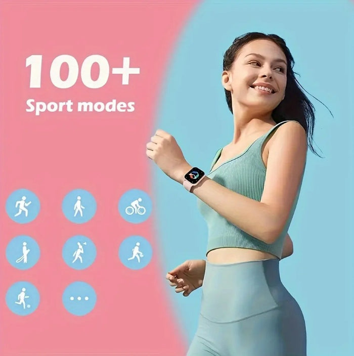 Montre Connectée Carrée Femme - Bluetooth Fitness Étanche - Camp de Base Farzen