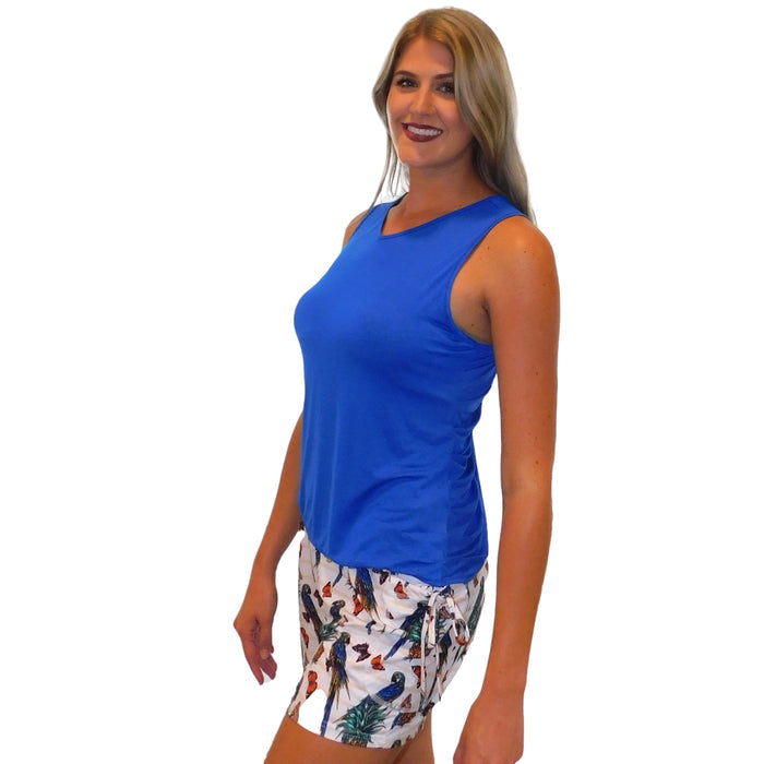 YOGAZ Breezy Tropical Stripe Colorful & Fun Shorts - YOGAZ